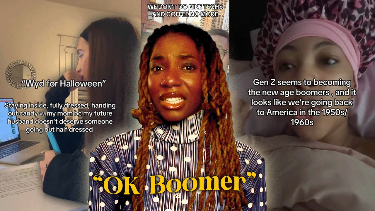 YouTube post by @Tinysey for FOREO. Caption reads: Gen Z is Not Beating the BOOMER Allegations.