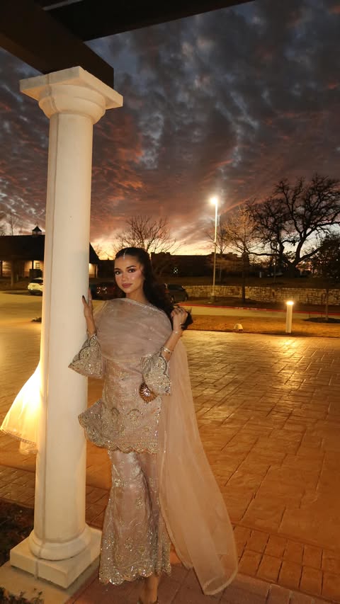 Instagram post by @adinasha for LASHKARAA. Caption reads: outfit from ✨ @lashkaraa #lashkaraa #collab.