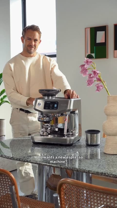Instagram post by @aguynamedpatrick for Breville. Caption reads: ☕️ THANKSGIVING GIVEAWAY! ☕️ The @breville Oracle....