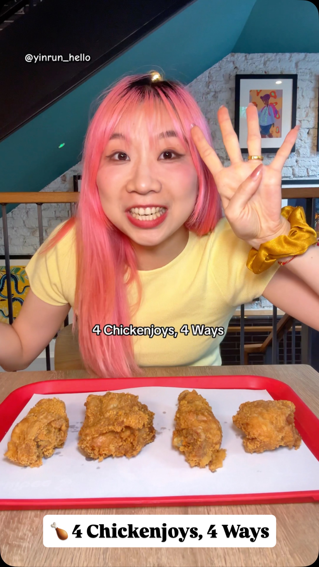 Instagram post by @yinrun_hello for Jollibee. Caption reads: Don’t scroll without trying these first! 🇵🇭 🍗....