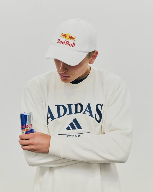 Instagram post by @justinengel_je for Red Bull. Caption reads: [...] hunger. Proud to officially join the....