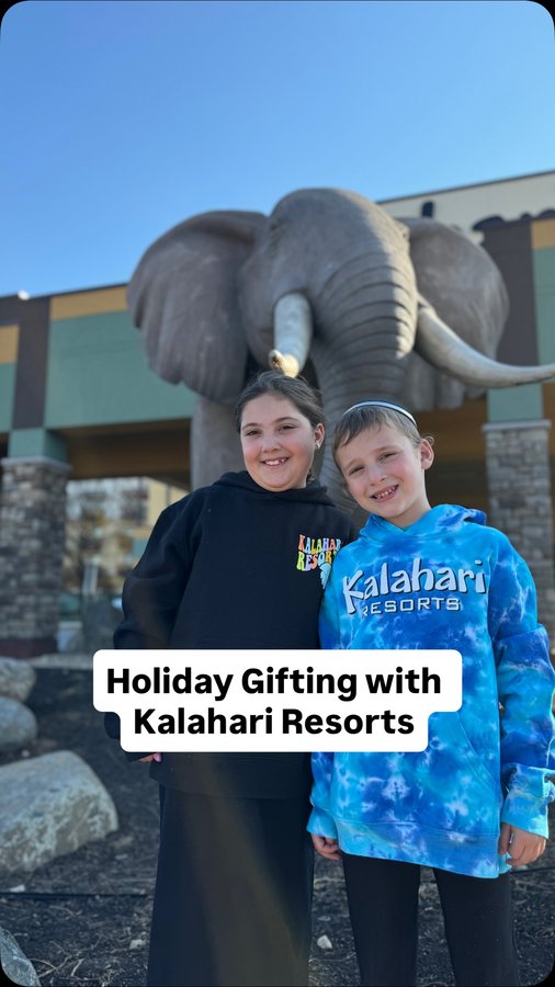 Instagram post by @alyssagoldwater for Kalahari Resorts. Caption reads: Last year we spent our holidays at....