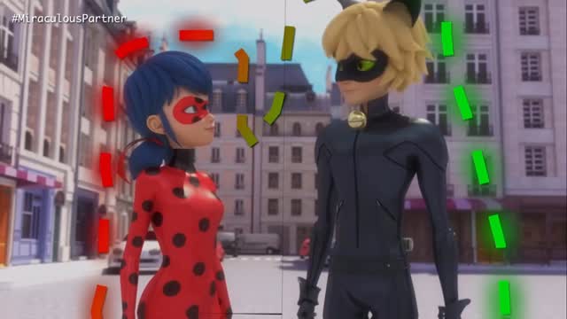 Instagram post by @raebourgeoiss for Miraculous Ladybug. Caption reads: You can watch these two in season 5 now on....