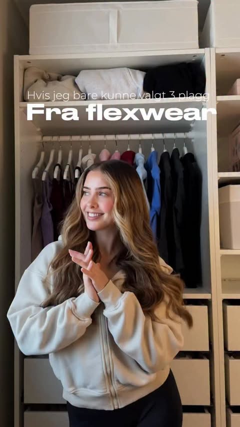Instagram post by @hesimensen_fit for Flexwear.no. Caption reads: Reklame/ @flexwear.no Mine 3 favoritter hvis jeg....
