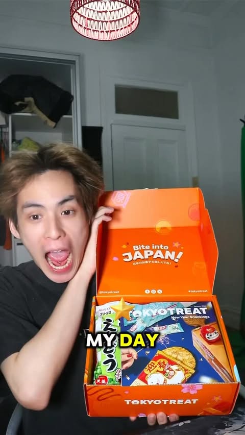 Instagram post by @vujae for TokyoTreat. Caption reads: [...] Christmas is snacks from Japan....