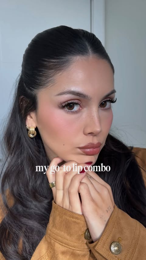 Instagram post by @bryannaromero for Clinique. Caption reads: #CliniquePartner A lip combo that’s always in my....