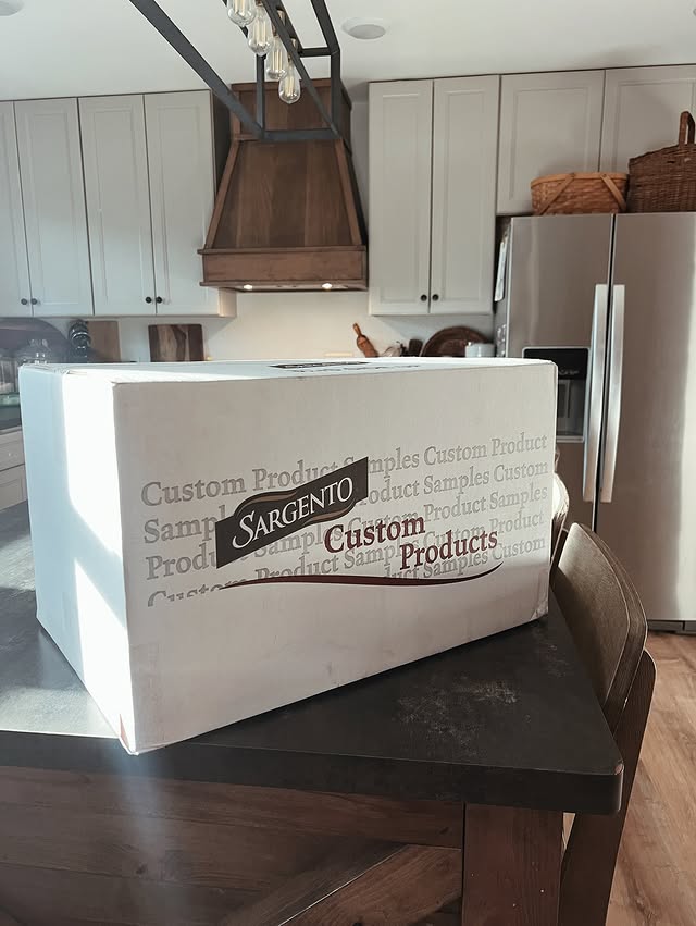Instagram post by @hannahharper for Sargento. Caption reads: [...] merch to match it Big thank you to....