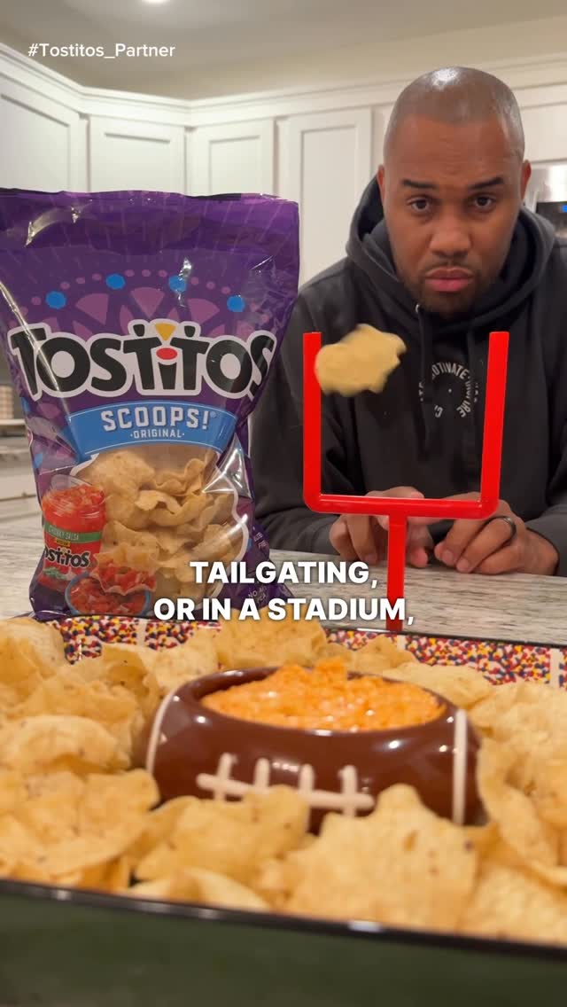 Instagram post by @motivatedbymylan for Tostitos. Caption reads: #ad Tostitos for the win! 👌🏽 My Gameday Ritual:....
