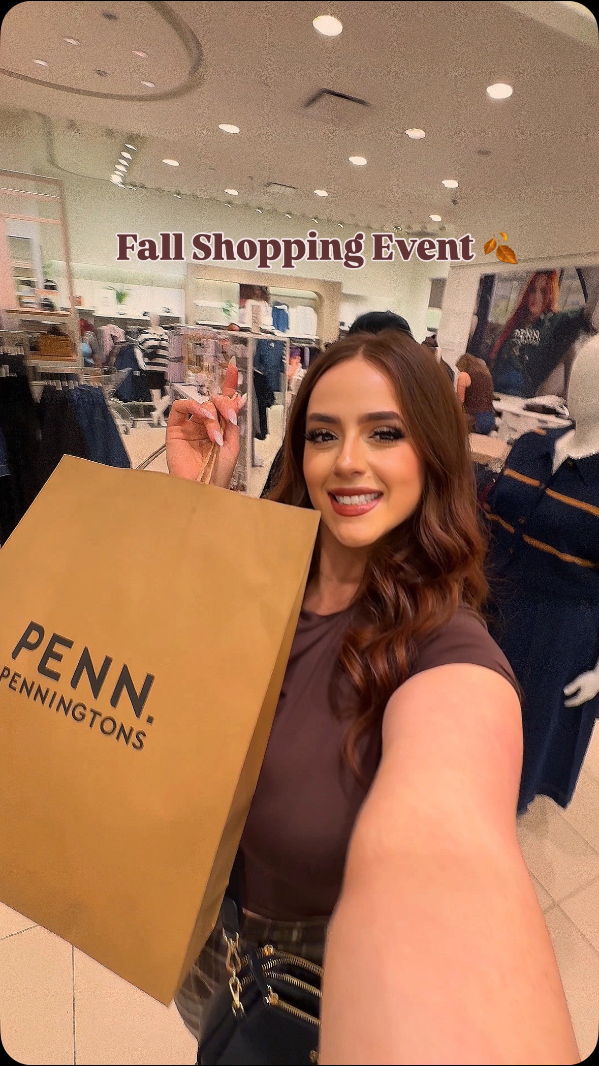Instagram post by @oliviasworld95 for Penningtons. Caption reads: Had the best time at last night’s fall shopping....