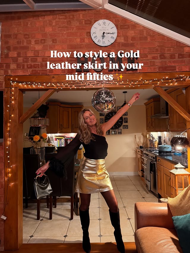 Instagram post by @stylingatfifty for Needs No Label. Caption reads: [...] with this pretty feather top 🪶....