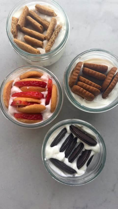 Instagram post by @feelgoodfoodie for Stonyfield Organic. Caption reads: [...] using only a cookie of choice and....