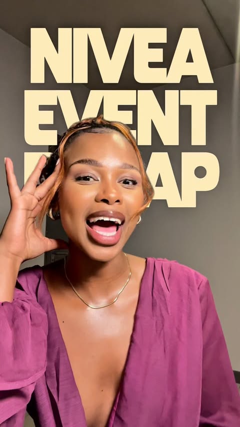 Instagram post by @melansid for NIVEA South Africa. Caption reads: Stepped into the Glow NIVEA experience AND GIRL....
