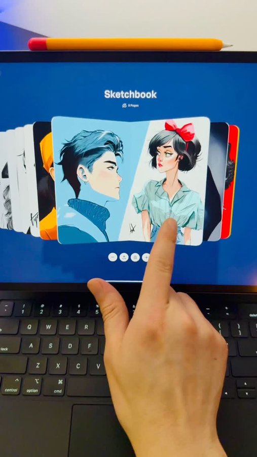 Instagram post by @inkingalot for WeTransfer. Caption reads: Trying the paper app by @wetransfer wish u liked....