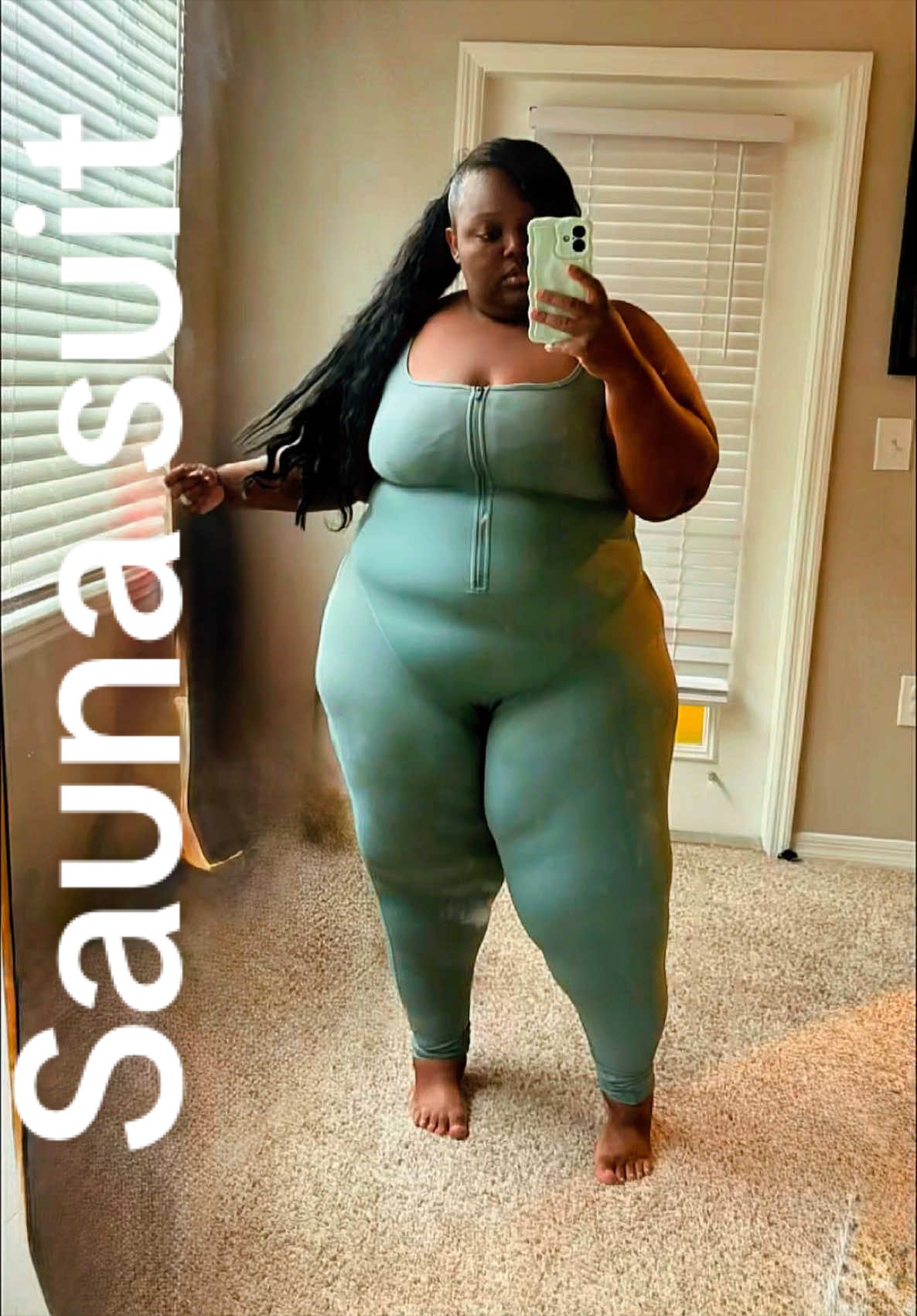 TikTok post by @sher_diorr for She’s Waisted. Caption reads: Dusty blue is the color I got . @She’s Waisted....