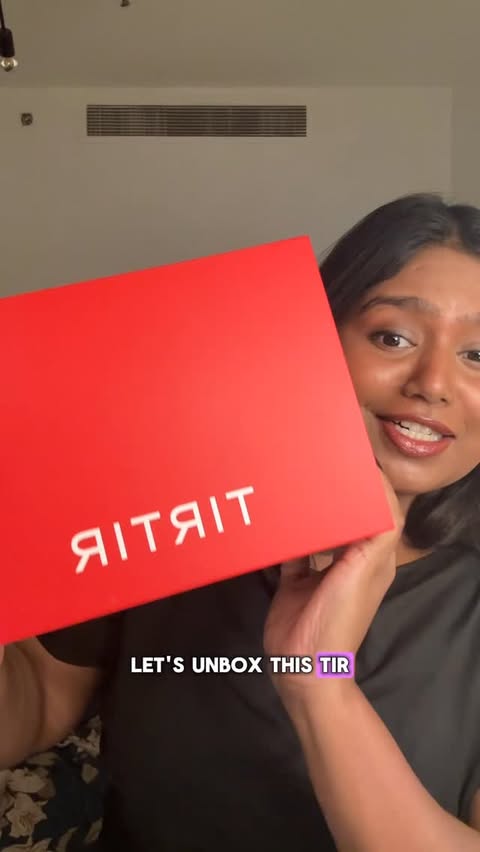 Instagram post by @jubi._.jubz for TIRTIR. Caption reads: Unboxing my dream PR package 🥹.