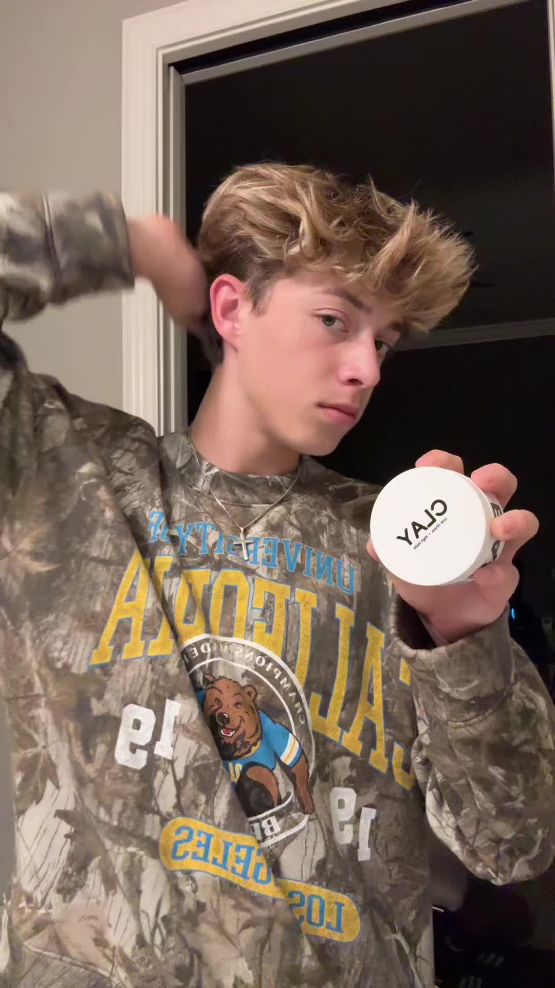 TikTok post by @ethans.secretspam for Based BodyWorks. Caption reads: BASED BODYWORKS CLAY IS MAGICAL!  @BASED  #hair....