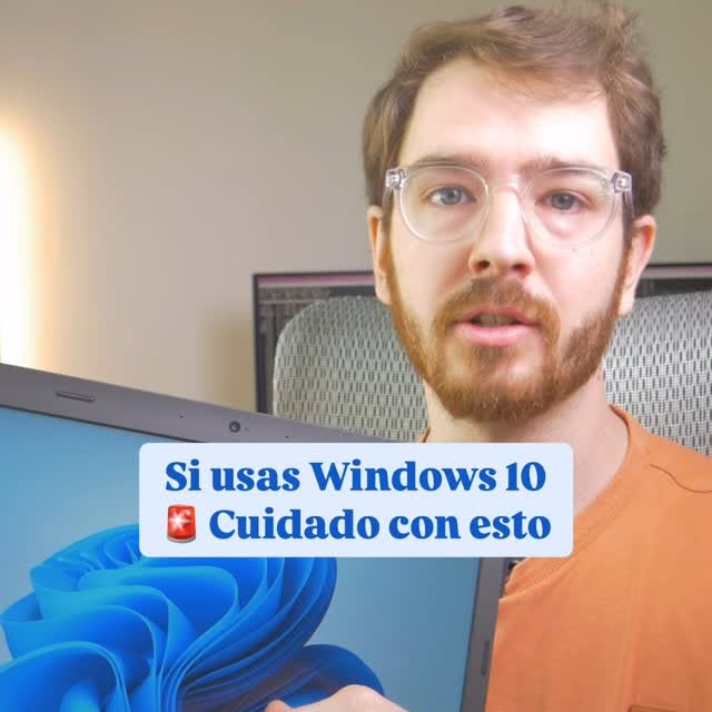 Instagram post by @gc_tech8 for Gvgmall. Caption reads: 🛑 Windows 10 dejará de tener soporte en octubre....