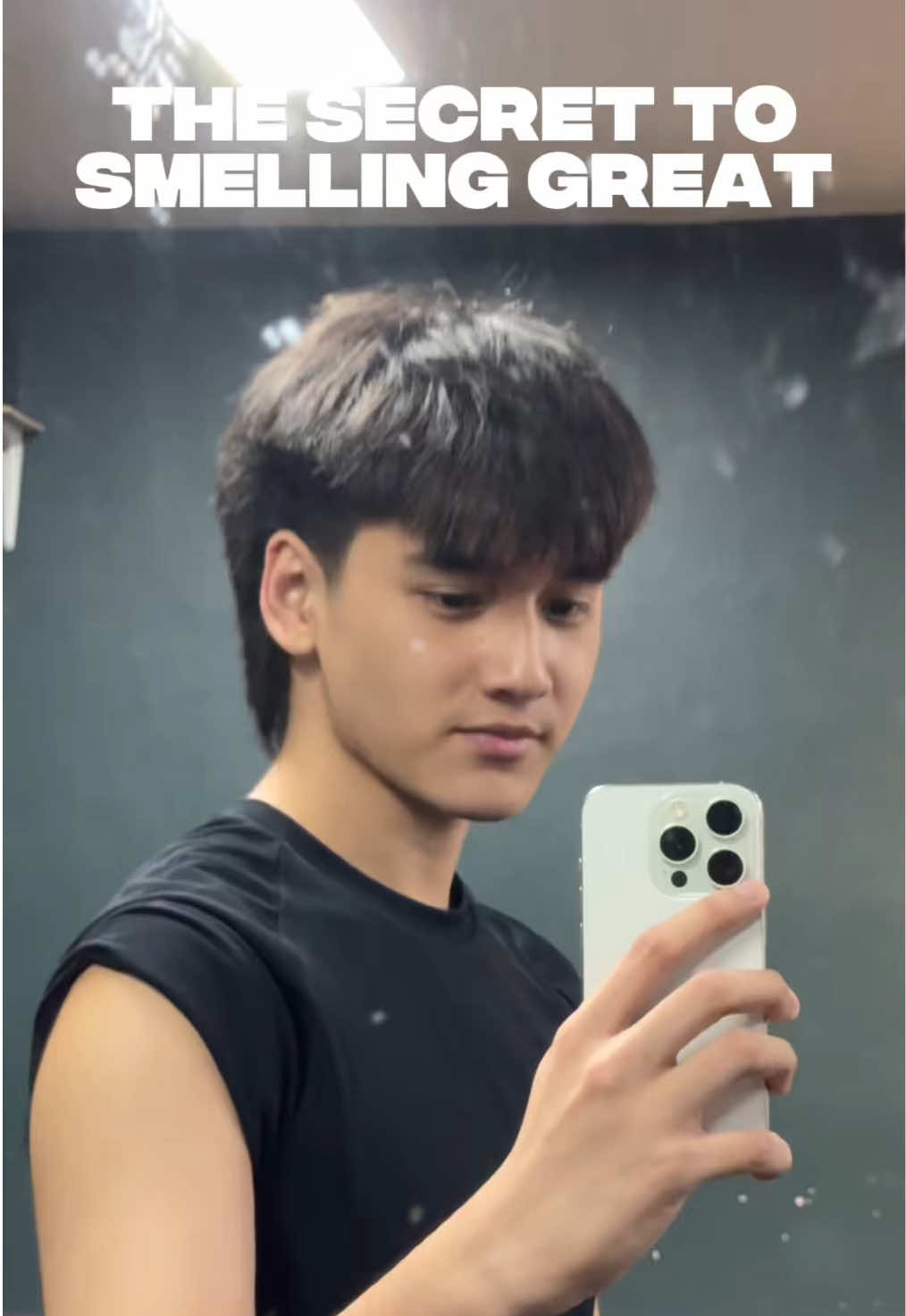 TikTok post by @imcharlesangeles_ for Old Spice. Caption reads: [...] old roll-on, level up your freshness game.....