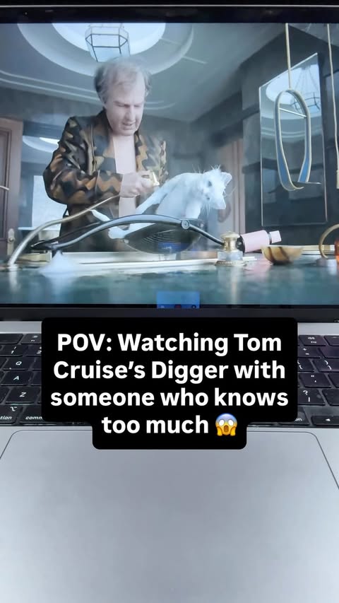 Instagram post by @justthenobodys for Warner Bros. Pictures. Caption reads: POV: Watching Tom Cruise’s Digger with someone who....