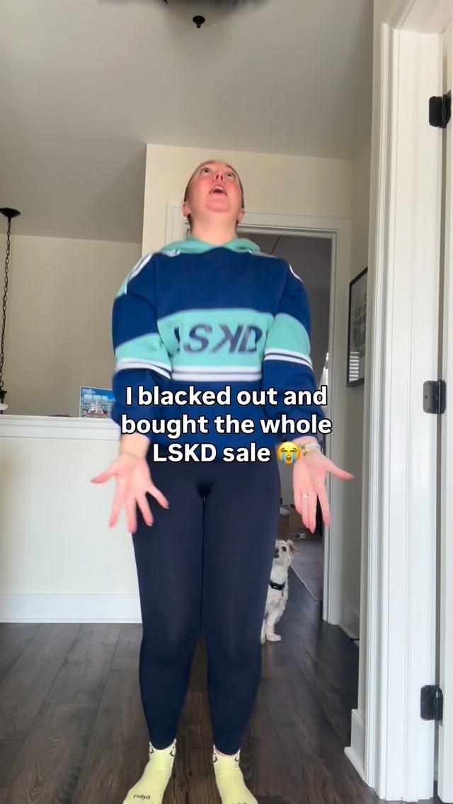 Instagram post by @rundemri for LSKD. Caption reads: LSKD’s biggest sale of the year is ON and ofc I....