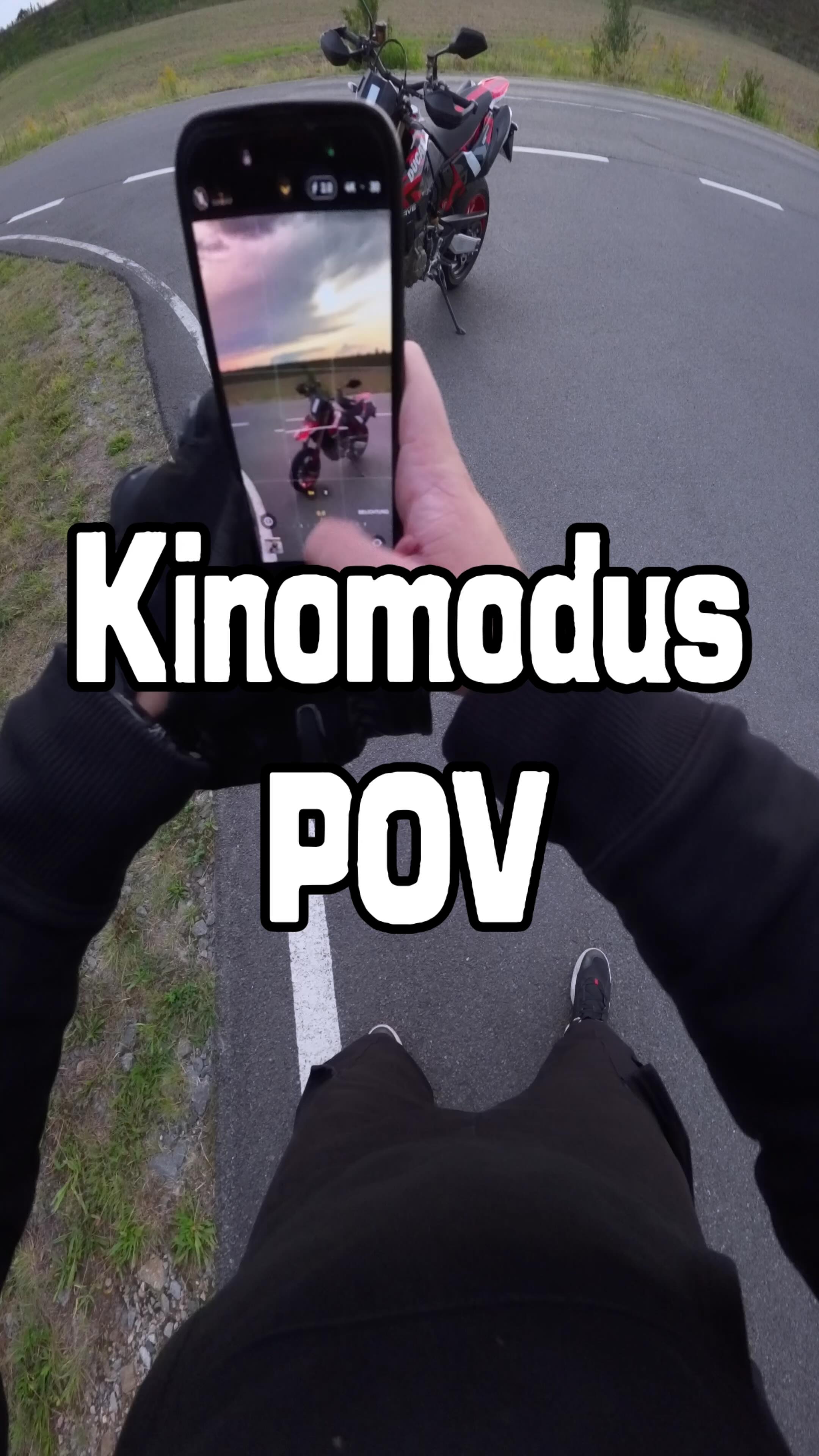 Instagram post by @ducati_leipzig for Ducati. Caption reads: POV🎥 
Wie gefällt euch das....