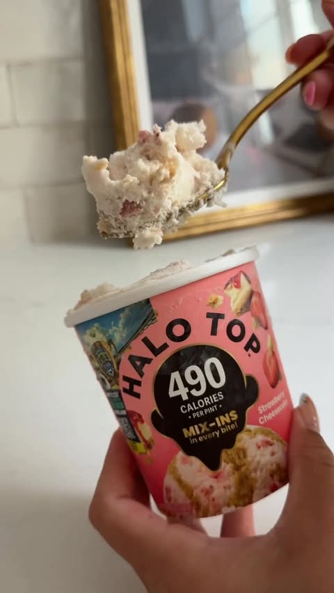 Instagram post by @amyystien for Halo Top Creamery. Caption reads: [...] fit so naturally into my routine....
