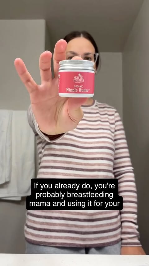 Instagram post by @sheyanne.t for Earth Mama Organics. Caption reads: Why nipple butter instead of nipple cream? ✨Use....