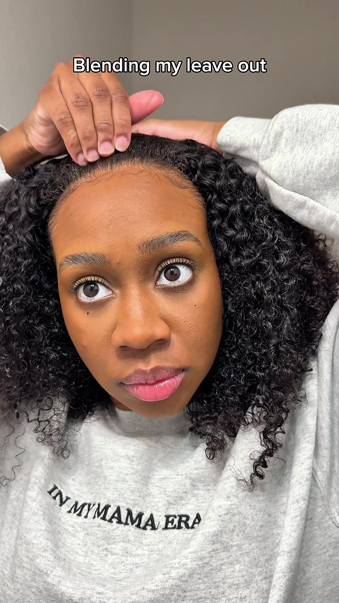 TikTok post by @ru.mill for OQHAIR. Caption reads: How I blend my leave out💜 @OQHAIR @oqhairshop....