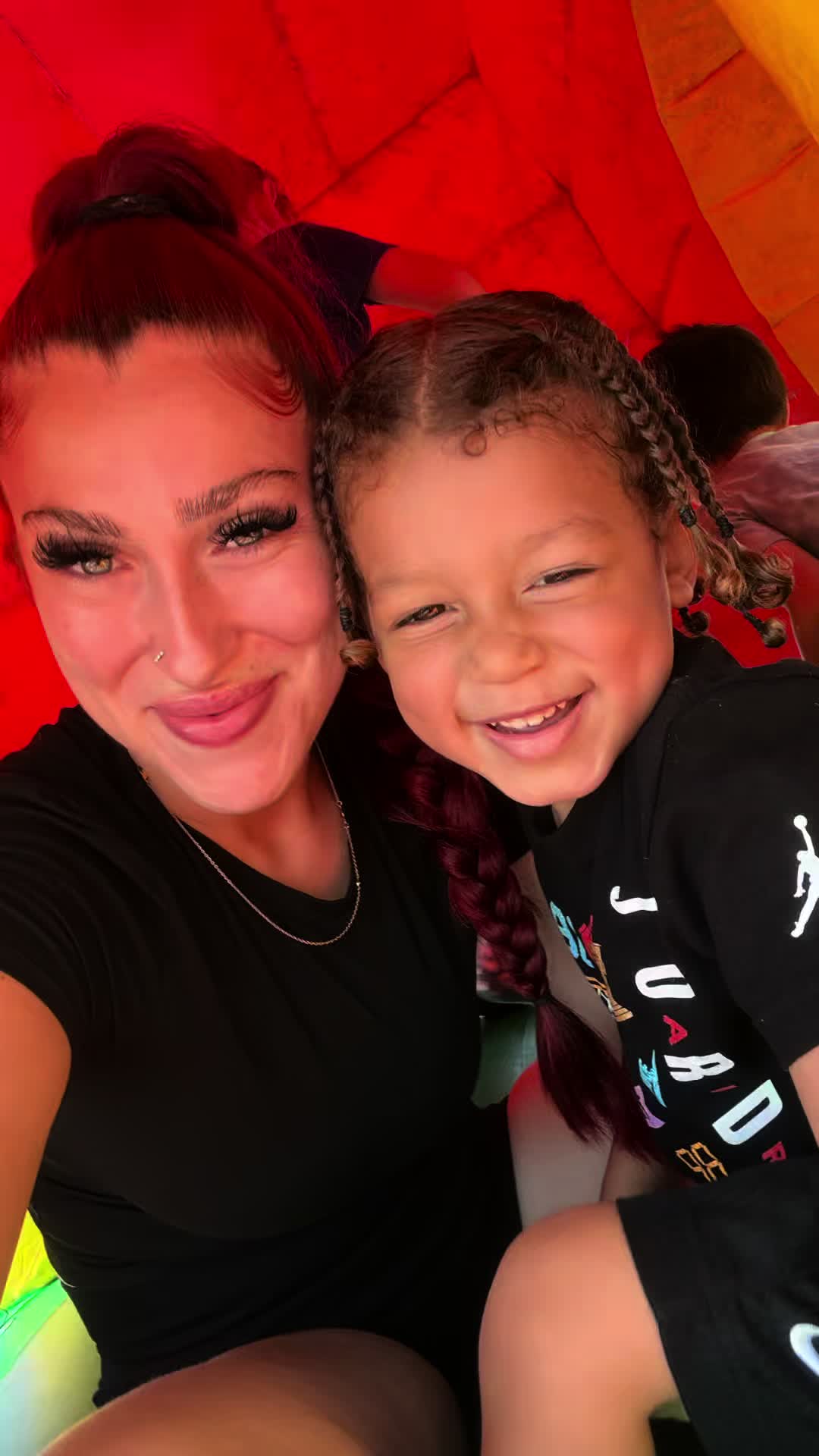 TikTok post by @imjingerwithaj for Funbox. Caption reads: 2 hours at @FUNBOX.COM | Bounce House = 2 minutes....