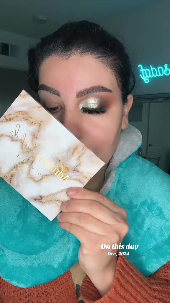 TikTok post by @get_glam_with_sadaf for Adriana Nichole Cosmetics. Caption reads: [...] Am Luxurious” Neutral Duo C . @@Adriana....