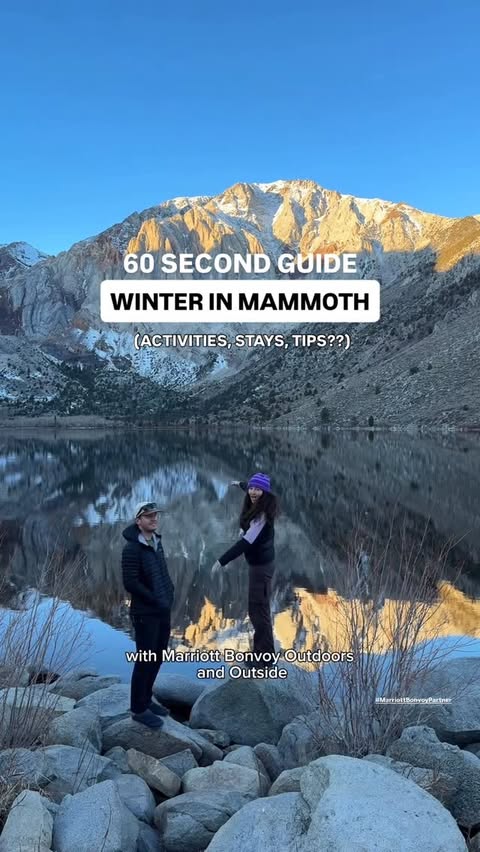 Instagram post by @the_adventureaddicts for Marriott Bonvoy. Caption reads: more recs & tips 👇🏼 #ad

This was our first ski....