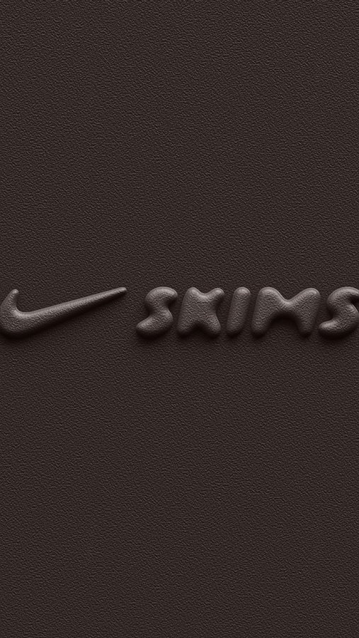 Instagram post by @britmanuela for SKIMS. Caption reads: 🖤 @skims @nike #nikeskimspartner.