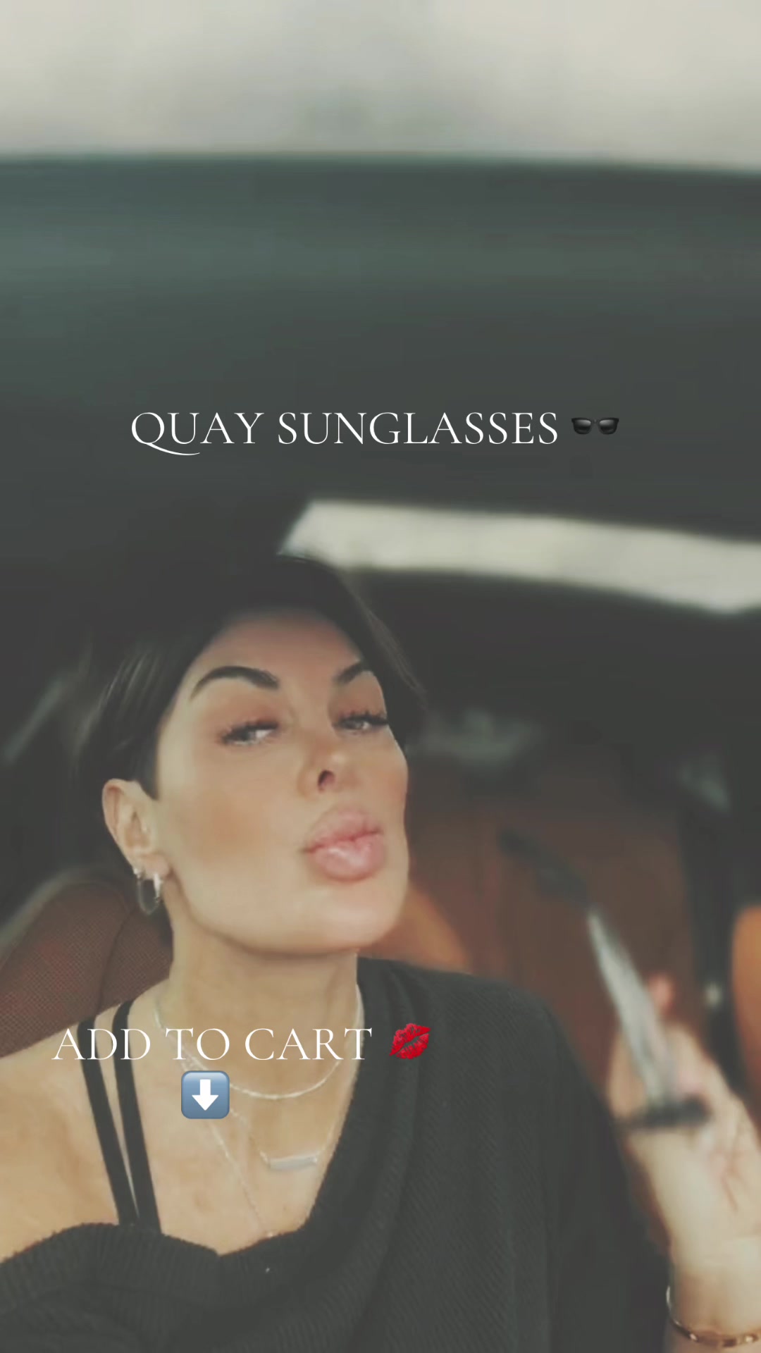 TikTok post by @msmitty1234 for QUAY. Caption reads: #newshades #over40club #kentuckygirl @Quay.