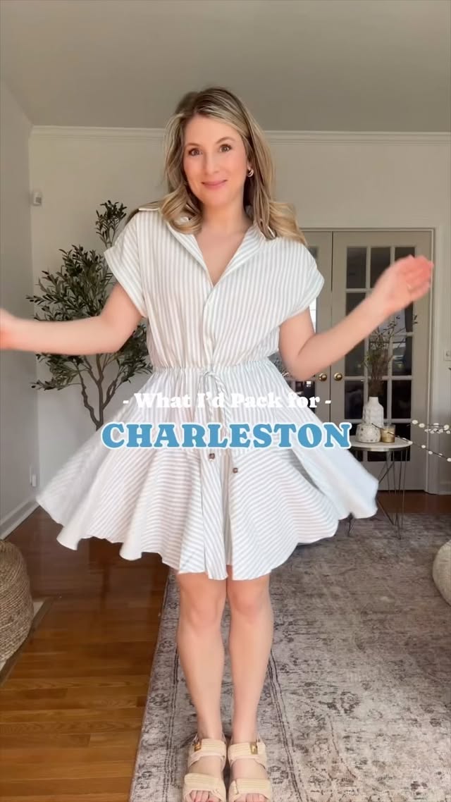 Instagram post by @annadanibrooks for Red Dress. Caption reads: [...] more Charleston!! Everything is....