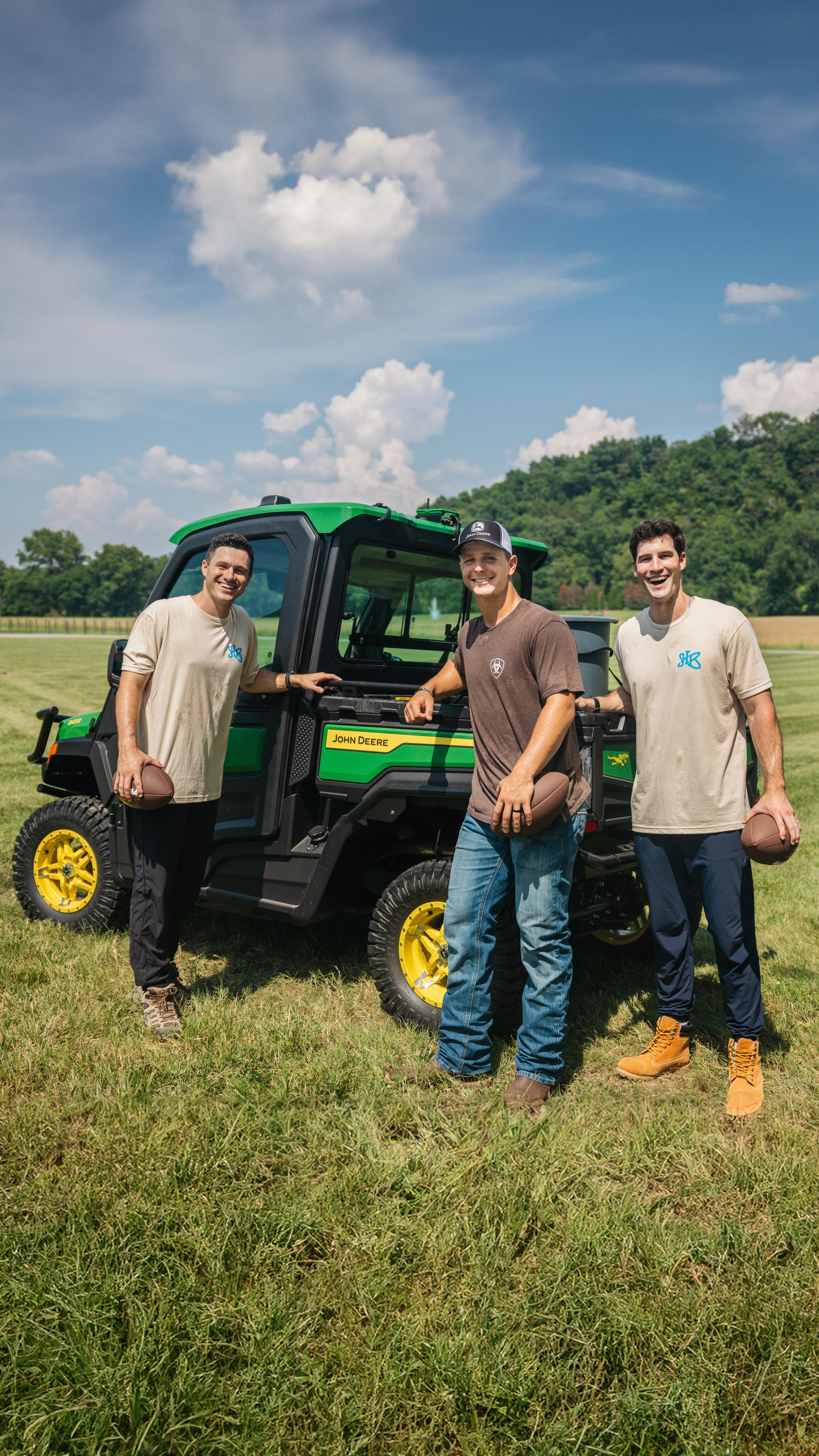 Instagram post by @brock.purdy13 for John Deere. Caption reads: Gator Go Route FTW.