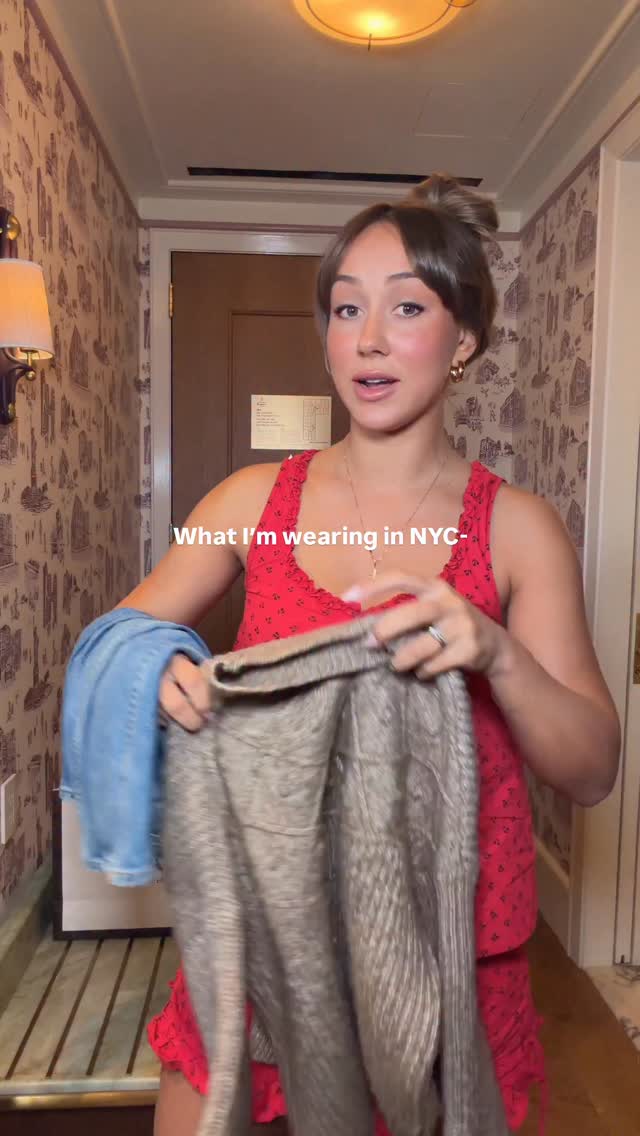 Instagram post by @roralovestrand for Moroccanoil. Caption reads: What I’m wearing in New York 🖤 off to tea at the....