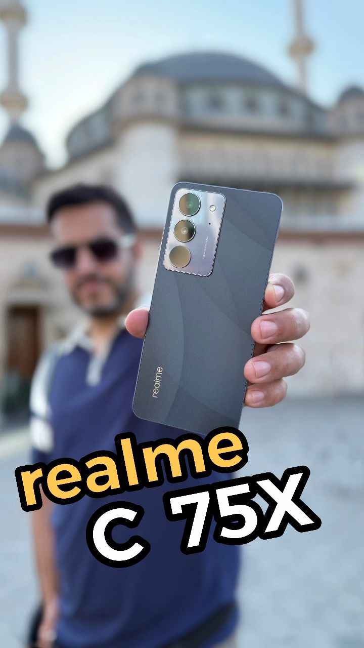 Instagram post by @zeezoneofficial for Realme. Caption reads: @realmeiraq #realme #realmec75x #zeezone #mobile.