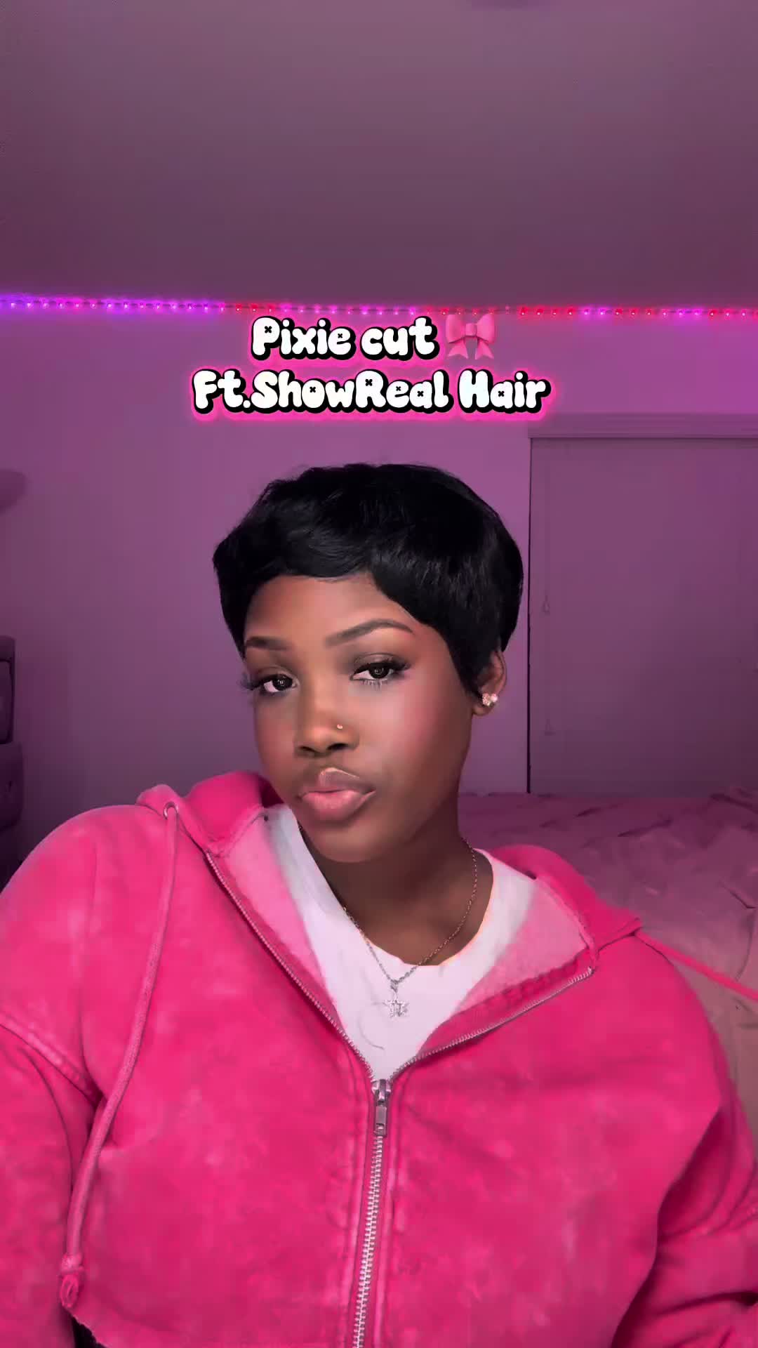 TikTok post by @jada_babies for Showreal Human Hair. Caption reads: @Showreal Humanhair let this be your sign and stop....