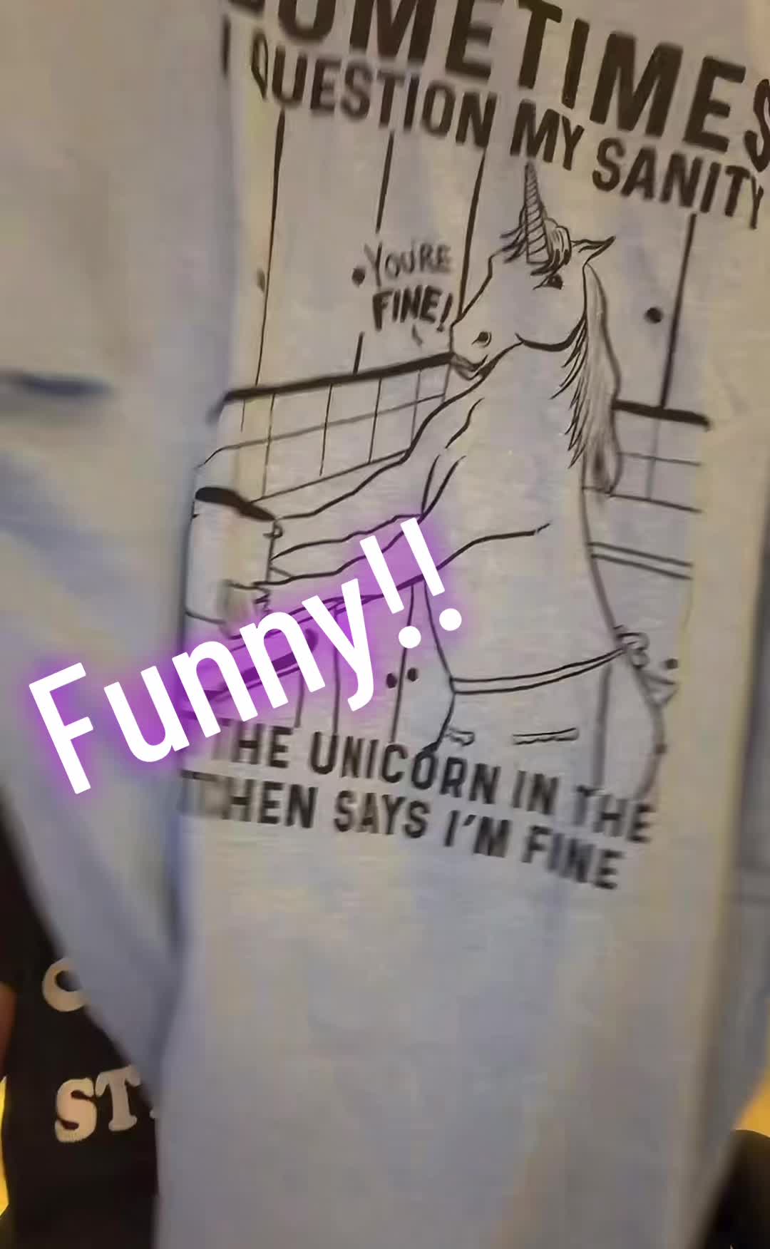 TikTok post by @cookie0315 for Crazy Dog TShirts. Caption reads: #tshirt #comfy #cozy #sanity #funny @Crazy Dog....
