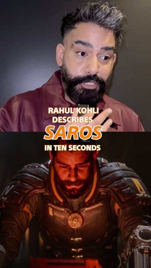 Instagram post by @rahulkohli13 for PlayStation. Caption reads: Can @rahulkohli13 explain Saros’ story in 10....