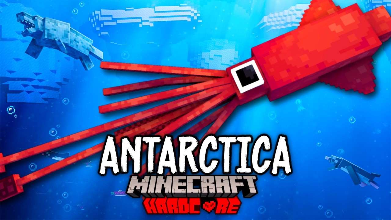 YouTube post by @SmittieKingMC for Fiverr. Caption reads: I Survived 100 Days in ANTARCTICA in Hardcore....