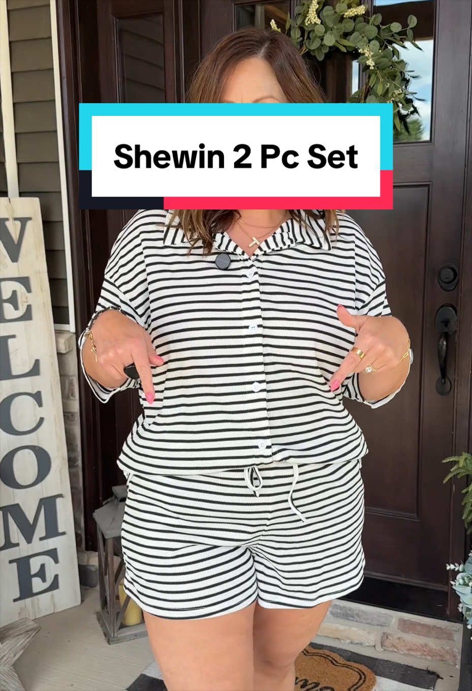 TikTok post by an influencer for Shewin. Caption reads: [...] in or wear out and about 😍 @SHEWIN #shewin....