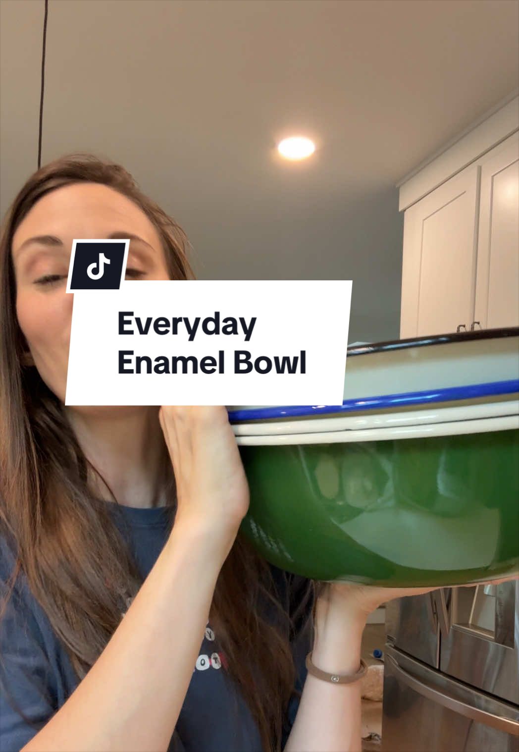TikTok post by @theacreedit for Ballerina Farm. Caption reads: [...] fav sourdough prep bowl! #enamelbowl....