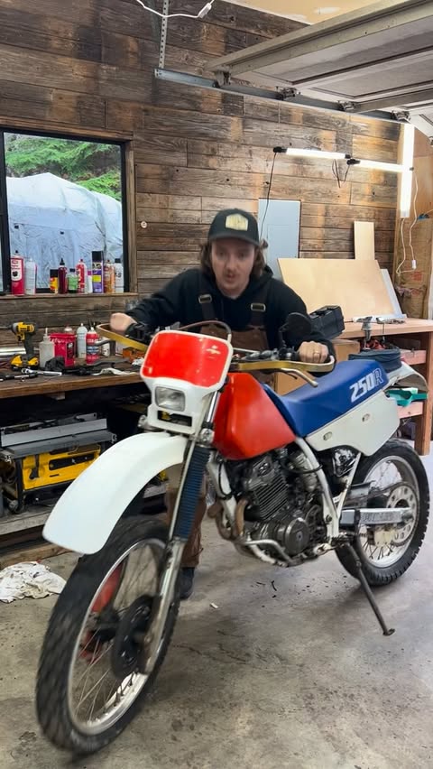 Instagram post by @the_barn_brothers for Castrol. Caption reads: The XR250 is almost done. It ran great for the 20....