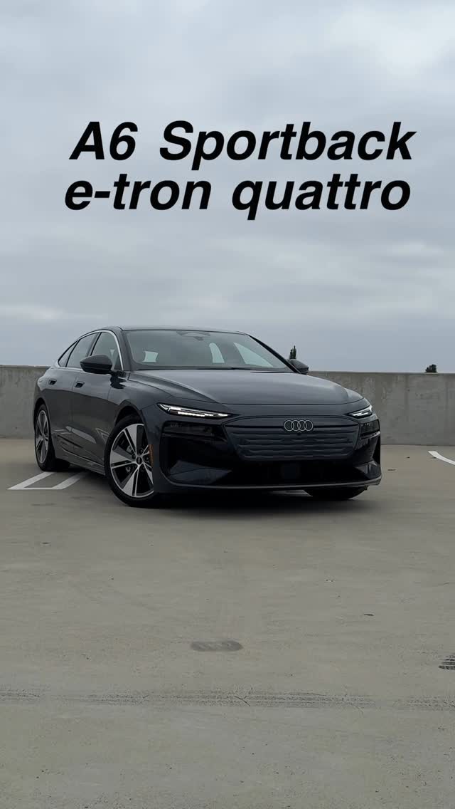 Instagram post by @drakemoschkau for Audi USA. Caption reads: Meet the @audiusa A6… sportback e-tron Quattro 🥵....