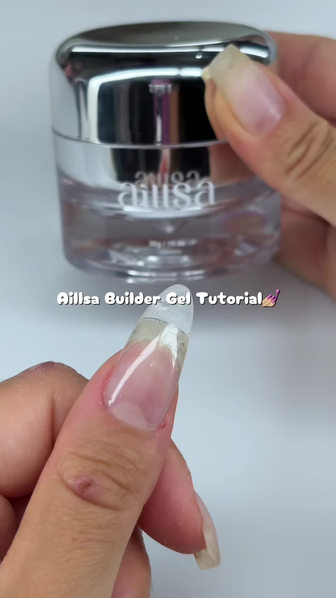 TikTok post by @debarney for AILLSA. Caption reads: Easiest nail extension kit @AILLSA #aillsa....