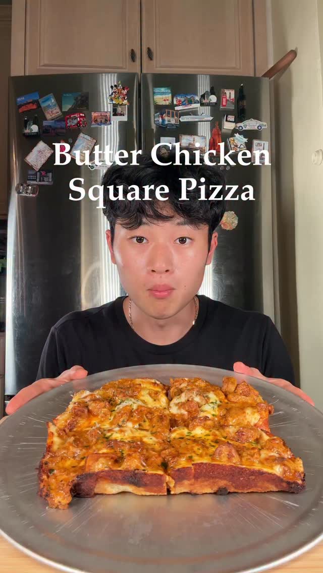 Instagram post by @teds_zaza for Instant Pot. Caption reads: Butter Chicken Square Pizza 🍕
Golden, crispy....