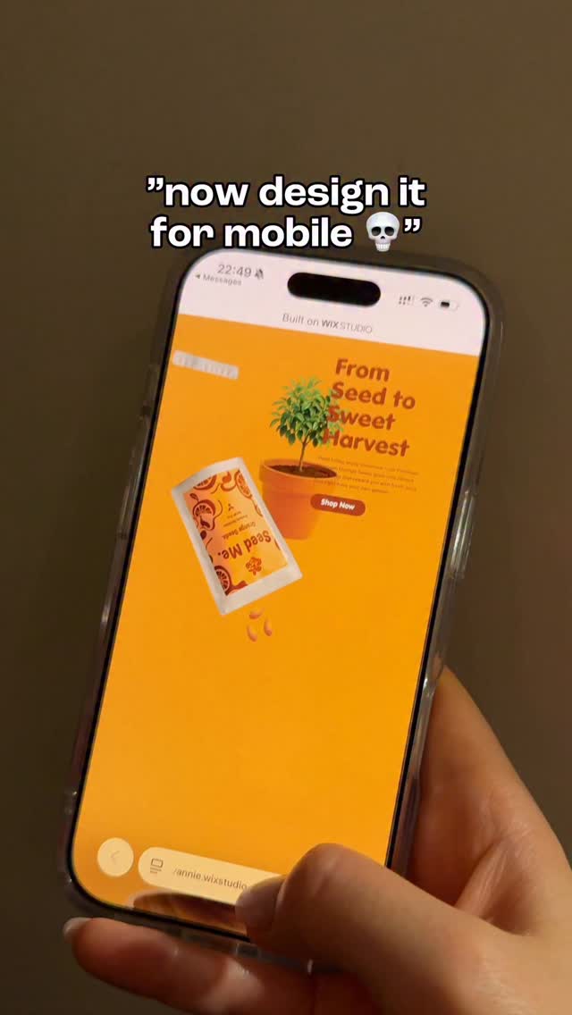 Instagram post by @online.by.annie for Wix Studio. Caption reads: Why does VH not always work seamlessly for an....