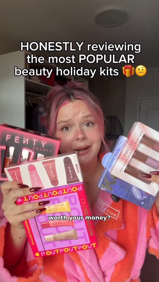 Instagram post by @hydrationceo for OLEHENRIKSEN. Caption reads: Is the Ole Henrikson Pout Preserve Petites kit....