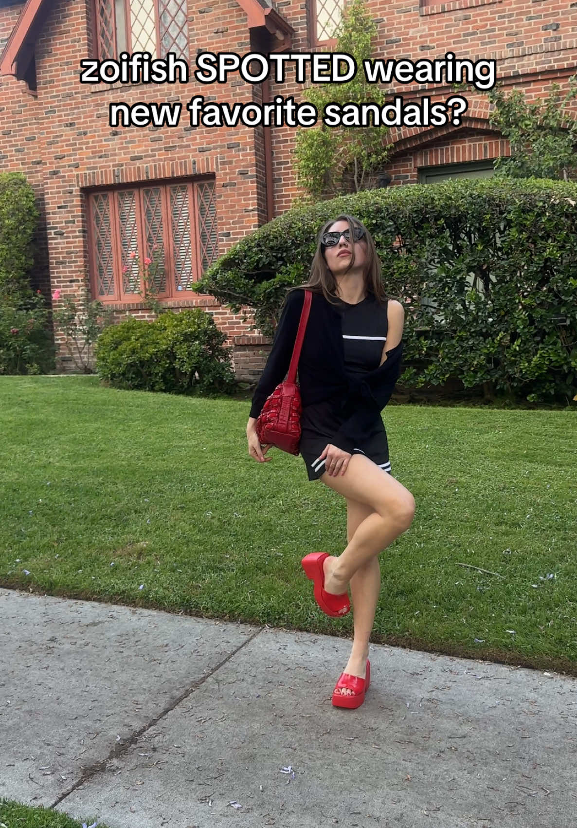 TikTok post by @zoifishh for Shop Melissa. Caption reads: Melissa Posh is the sandal of the summer ??💋💋....